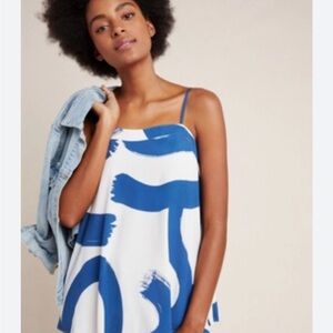 Anthropologie Blue and White Top